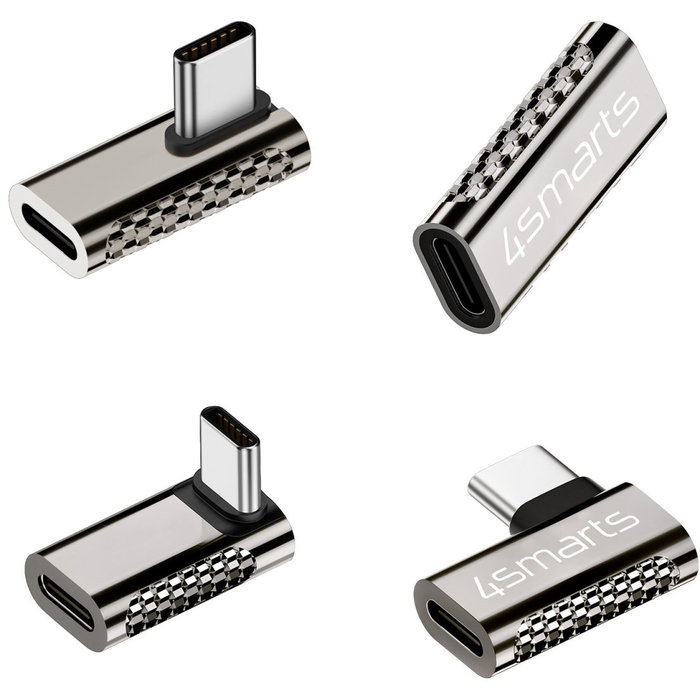 4smarts Set de 4 Adaptadores USB-C a USB-C 540464 Plata