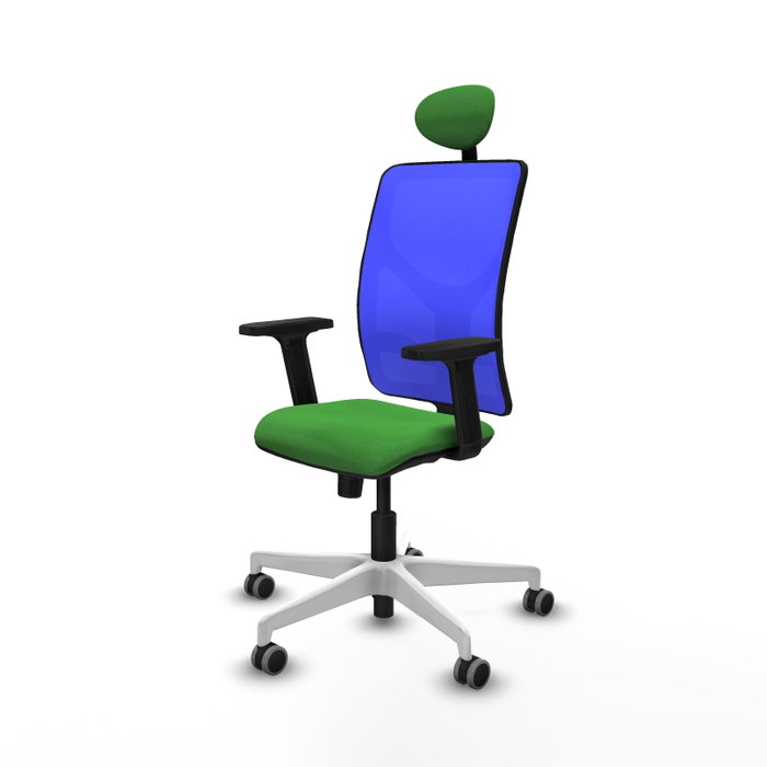 PIQUERAS Y CRESPO Silla de oficina Motilla con mecanismo Sincro, Verde y Azul