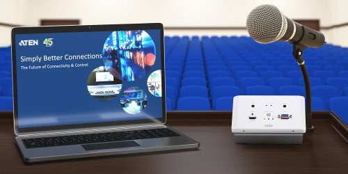 ATEN Kit de Sobremesa VK102-AT (UE, 2 conectores) para Sistemas de Control, Compatible con Dispositivos EU/MK