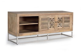 Giner y Colomer Mueble TV Madera de Mango y Metal Natural 160 cm