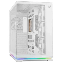 NOX Hummer Galaxy Caja Gaming Semitorre ATX Blanca - Cristal Templado, 4 Ventiladores ARGB PWM, USB 3.0 y USB-C, RGB, Compatible con Gráficas 420mm