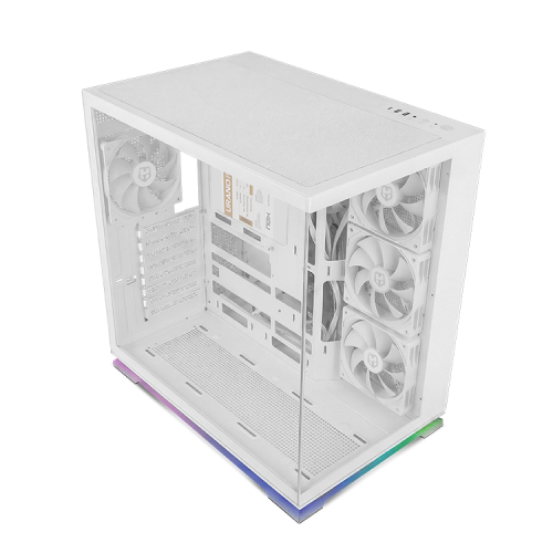 NOX Hummer Galaxy Semitorre ATX Compacta con Ventana, Tira LED ARGB, 4 Ventiladores Incluidos, Compatible con Gráficas 420mm y Refrigeración Líquida 360mm