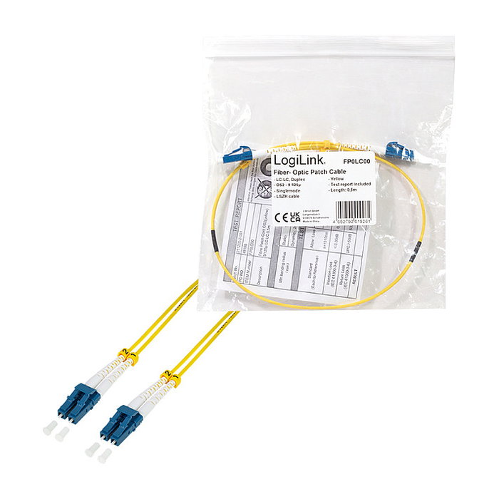 LogiLink Fiber Patch Cord OS2 LC-LC 50m 9/125µ Duplex