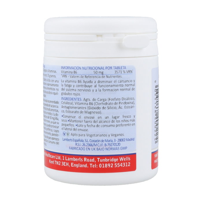 Lamberts Vitamina B6 50 mg 100 comprimidos