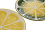 DKD Home Decor Surtido de Platos de Gres Limón FRUITS 24