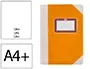 Fernandes Cartone Cosido Din A4+ Liso 100 Gr 50 Hojas Naranja