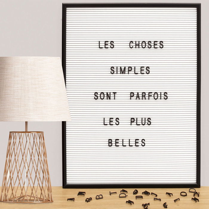Dites-le avec des Mots Plafón Decorativo para Mensajes 40x50 cm con 166 Letras y Símbolos Marco Madera Dites-le avec des Mots Plafón Decorativo para Mensajes 40x50 cm con 166 Letras y Símbolos Marco Madera