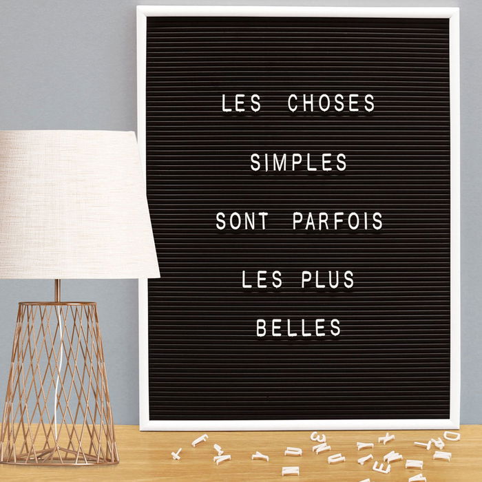 Dites-le avec des Mots Plafón Decorativo para Mensajes 40x50 cm con 166 Letras y Símbolos Marco Madera Dites-le avec des Mots Plafón Decorativo para Mensajes 40x50 cm con 166 Letras y Símbolos Marco Madera