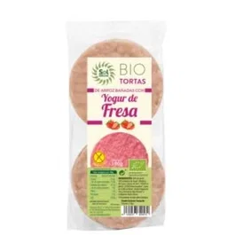 SOLNATURAL Tortas De Arroz Con Yogur De Fresa 100Gr. Bio