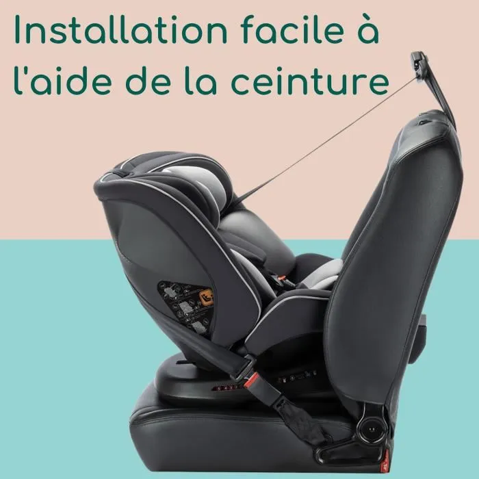 Safety 1St Silla de Coche Cosmo I-Safe I-Size SF8712930023272 De 0 a 12 Años 40-150 cm Rotación 360° Instalación Fácil Negro