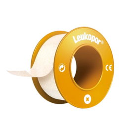 Leukopor Esparadrapo de Papel Hipoalergénico 2,5 cm x 5 m (12 unidades)
