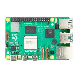 Raspberry Pi 5 - Placa Base con SoC Broadcom BCM2712, 4 núcleos, 2 GB RAM LPDDR4X, WiFi Bluetooth 5.0, Gigabit LAN, 2x USB 3.0
