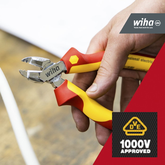 WIHA Alicates de corte diagonal Professional electric con aislamiento 160 mm