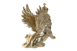 DKD Home Decor Figura León Resina Dorado 13 x 25 x 29 cm (2 Unidades)