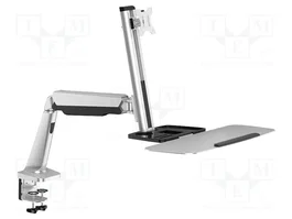 Logilink BP0040 Estación de trabajo para escritorio con soporte de monitor y bandeja de teclado