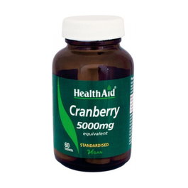 Health Aid Cranberry 5000 mg 60 tabletas - Arándano rojo, complemento alimenticio