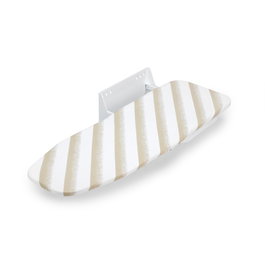 Emuca Tabla de planchar plegable a pared Iron Wall, giratoria 180º, Acero y Madera, Blanco