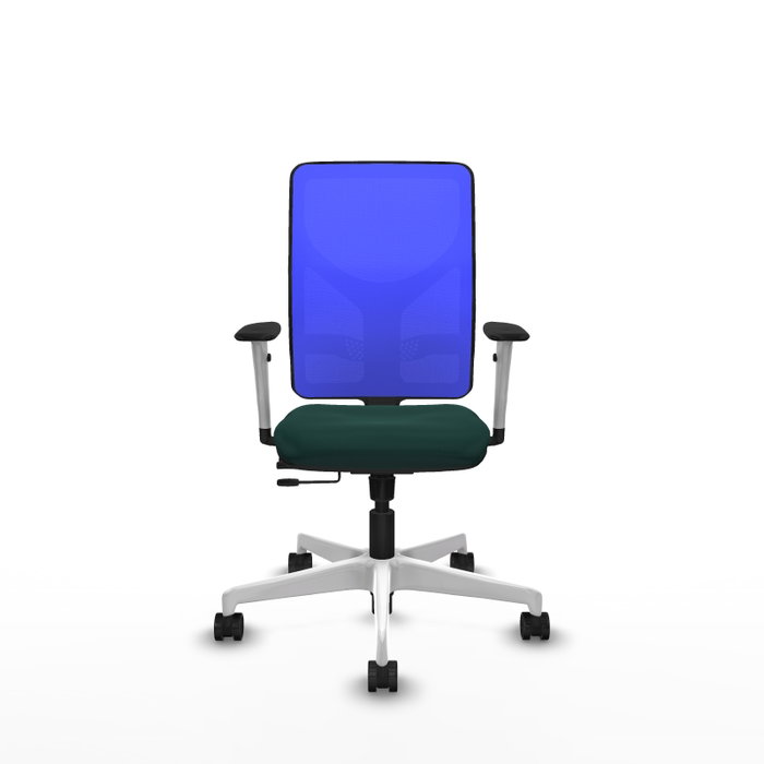 PIQUERAS Y CRESPO Silla de oficina Motilla con mecanismo Sincro/Traslack, Verde botella y Azul