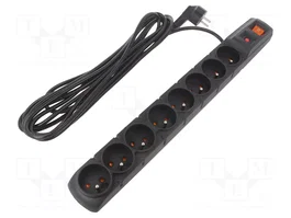HSK DATA Regleta de alimentación ACAR S8 con 8 tomas y cable de 5m
