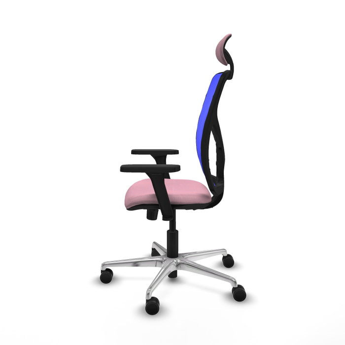 PIQUERAS Y CRESPO Silla de oficina Motilla con mecanismo Sincro, Rosa y Azul