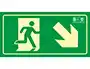 Syssa Señal de Salida Emergencia Derecha Bajando PVC Fotoluminiscente 320x160 mm