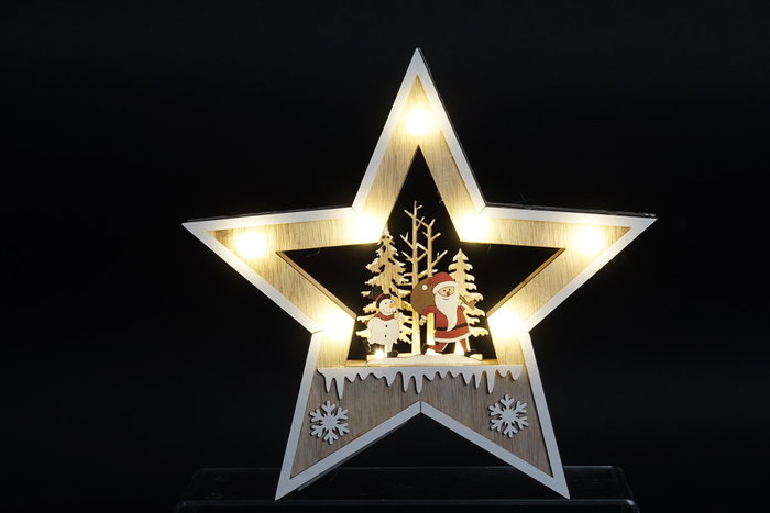 DKD Home Decor Decoracion Luminosa Navidad Tradicional Rojo Natural Madera Led Estrella 4 x 26 x 26 cm (4 Unidades) DKD Home Decor Decoracion Luminosa Navidad Tradicional Rojo Natural Madera Led Estrella 4 x 26 x 26 cm (4 Unidades)