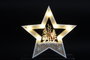 DKD Home Decor Decoracion Luminosa Navidad Tradicional Rojo Natural Madera Led Estrella 4 x 26 x 26 cm (4 Unidades)