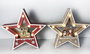 DKD Home Decor Decoracion Luminosa Navidad Tradicional Rojo Natural Madera Led Estrella 4 x 26 x 26 cm (4 Unidades)