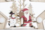DKD Home Decor Decoracion Luminosa Navidad Tradicional Rojo Natural Madera Led Estrella 4 x 26 x 26 cm (4 Unidades)