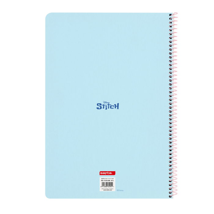 Carpeta de anillas Lilo & Stitch Ohana Azul Rosa claro A4 21.5 x 31 x 1 cm