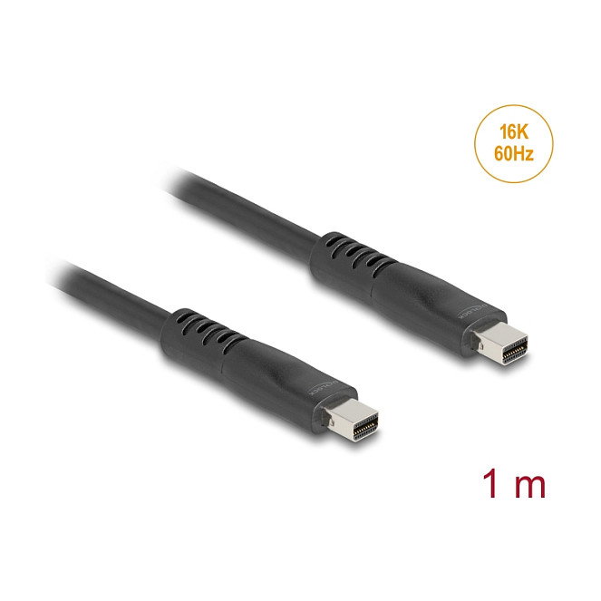 DeLOCK Cable Mini DisplayPort a Mini DisplayPort 81176, 1 m, 16K, 80 Gbps DeLOCK Cable Mini DisplayPort a Mini DisplayPort 81176, 1 m, 16K, 80 Gbps