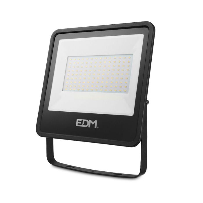 EDM Black Series Foco Proyector LED 100W 8200 LM 4000K Luz Día IP65 120° 24.6x22.8x2.9 cm