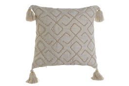DKD Home Decor Cojin Crudo 45 x 45 x 15 cm (2 Unidades) Algodon Polyester