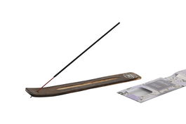 DKD Home Decor Soporte Incienso Shabby Marron Madera 1 x 30.5 x 6 cm (24 Unidades)