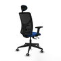 PIQUERAS Y CRESPO Silla de oficina Motilla Azul/Negro con Mecanismo Sincro/Traslack