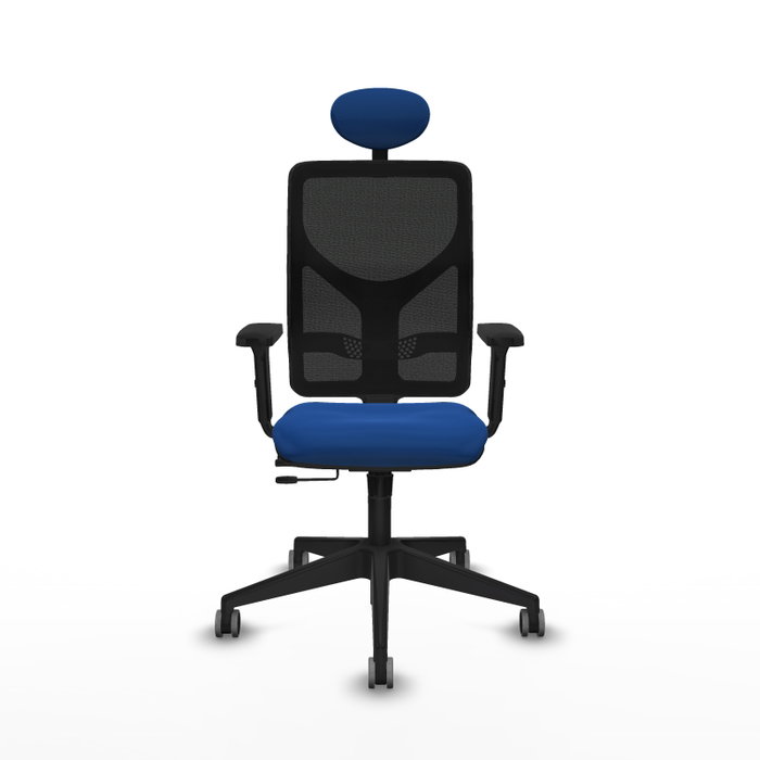 PIQUERAS Y CRESPO Silla de oficina Motilla Azul/Negro con Mecanismo Sincro/Traslack