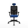 PIQUERAS Y CRESPO Silla de oficina Motilla Azul/Negro con Mecanismo Sincro/Traslack