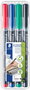 Staedtler Lumocolor 318 WP Estuche de 4 Colores Punta Fina Permanente