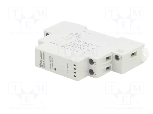 Finder 70.61.8.400.0000 Relé de supervisión de red trifásica 208-480VAC 6A 1W