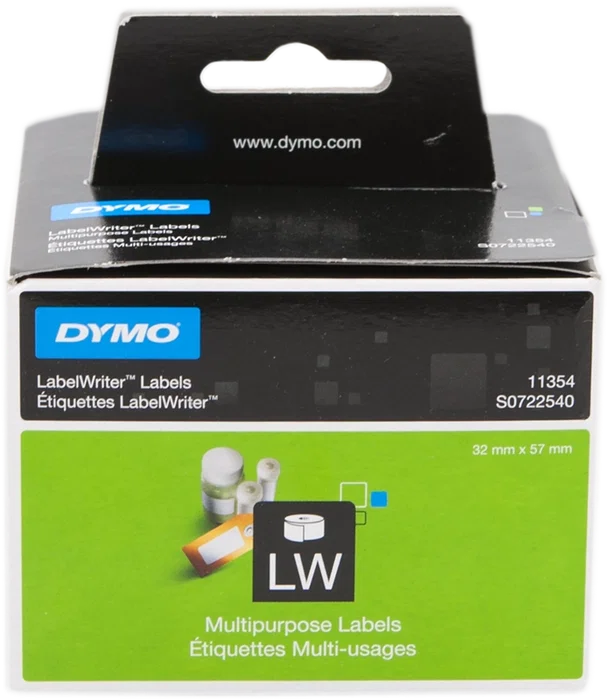 Dymo Etiquetas LabelWriter Multifunción 57x32mm, 1 Rollo de 1000 unidades