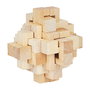 Mister Gadget Juego Puzzle De Madera Vintage Cubo Esfera Pirámide 3D Ejercita Tu Cerebro 8x8x8cm