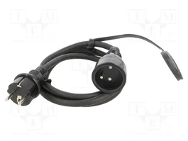 KEL Prolongador de alimentación H05RR-F 3G2,5mm2 1,5m negro