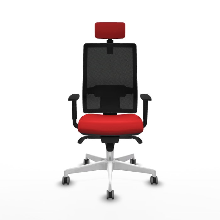 PIQUERAS Y CRESPO Silla de oficina Horna Rojo/Negro con Mecanismo Sincro