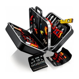 Knipex 00 21 42 Werkzeugkoffer BIG Twin Elektro Maletín de Herramientas Negro 520x250x435 mm
