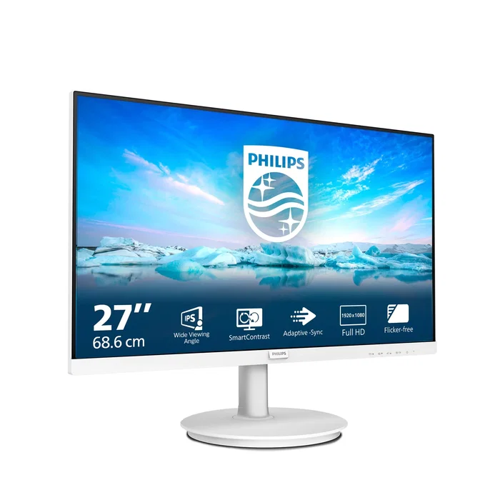 Philips 271V8AW/00 Monitor 27 Pulgadas IPS Full HD Blanco