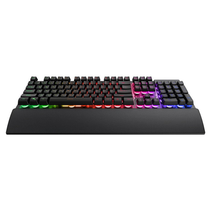 Rampage Fortuna Set de Teclado y Mouse Gaming con Alfombrilla Negro