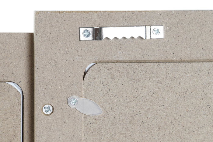 DKD Home Decor Marco Multifoto MDF y Cristal para 4 Fotos, Natural