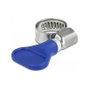 DeLOCK Abrazadera de manguera de mariposa acero inoxidable 400 SS 10-16 mm azul, 5 unidades