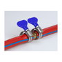 DeLOCK Abrazadera de manguera de mariposa acero inoxidable 400 SS 10-16 mm azul, 5 unidades