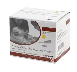 KRUUSE VET Aguja Desechable 0,9x25mm 20G Amarillo 100ud